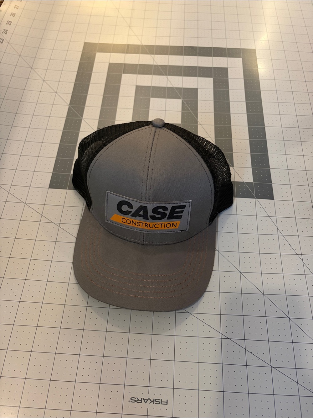 Construction Men's Gray and Black Trucker Cap